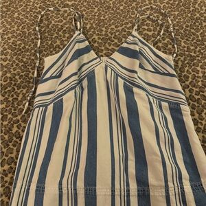 Universal Thread Blue and White Striped Tank Top